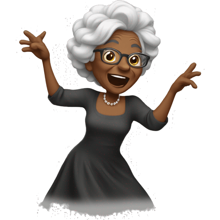 Old black lady Dancing emoji