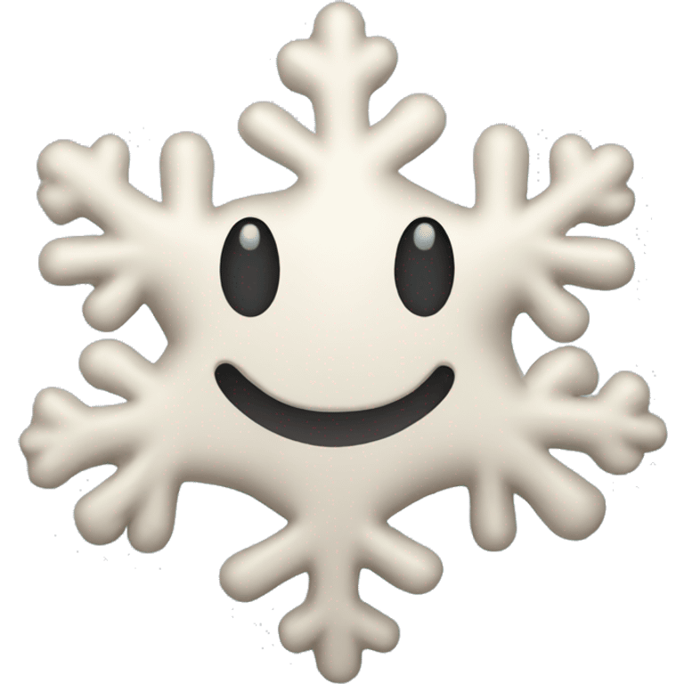 Melting snowflake emoji