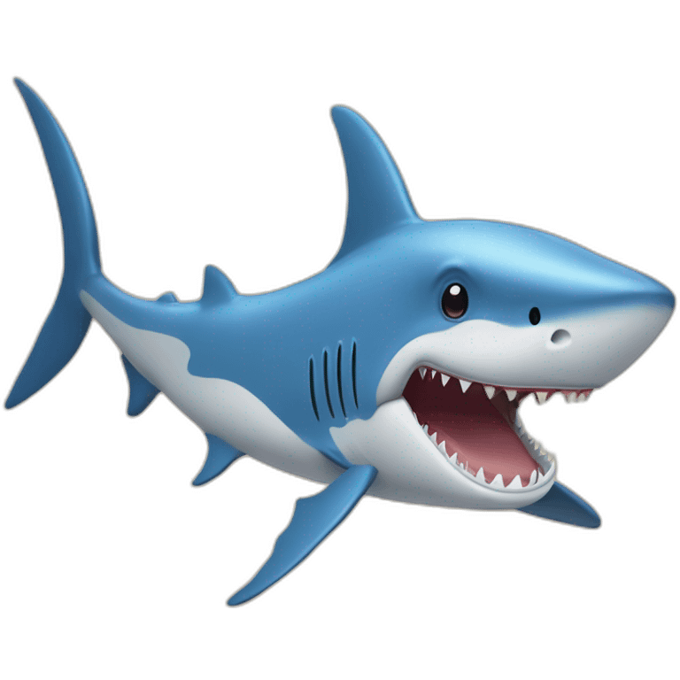 Dauphin faisons un câlin à un requin emoji