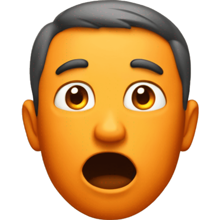 surprised expression on orange背景 emoji