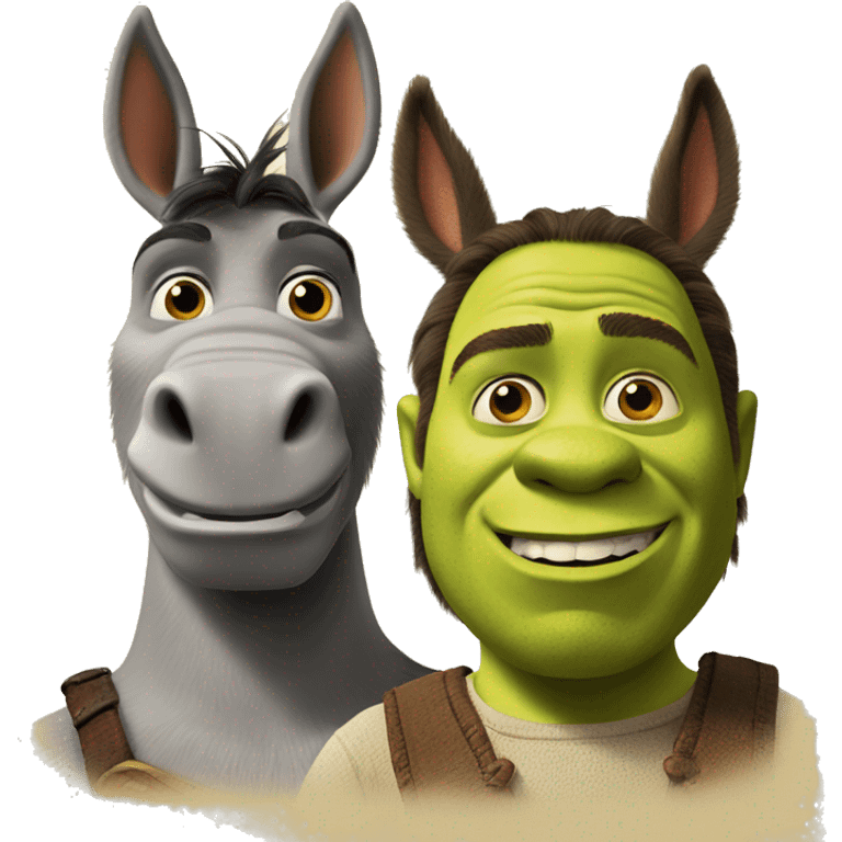 Shrek and donkey emoji