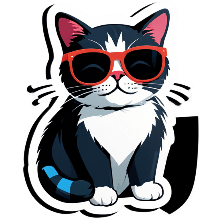 Cat with sunglasses emoji