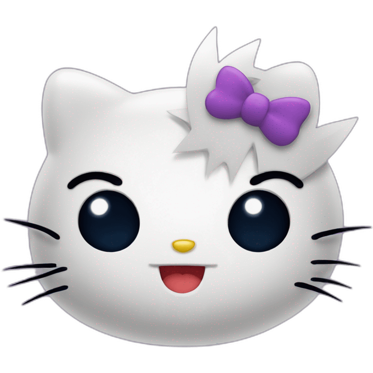 hello kitty with gengar emoji