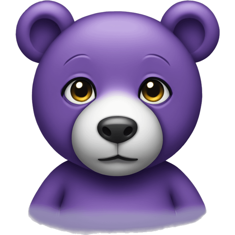 Purple teddy bear emoji