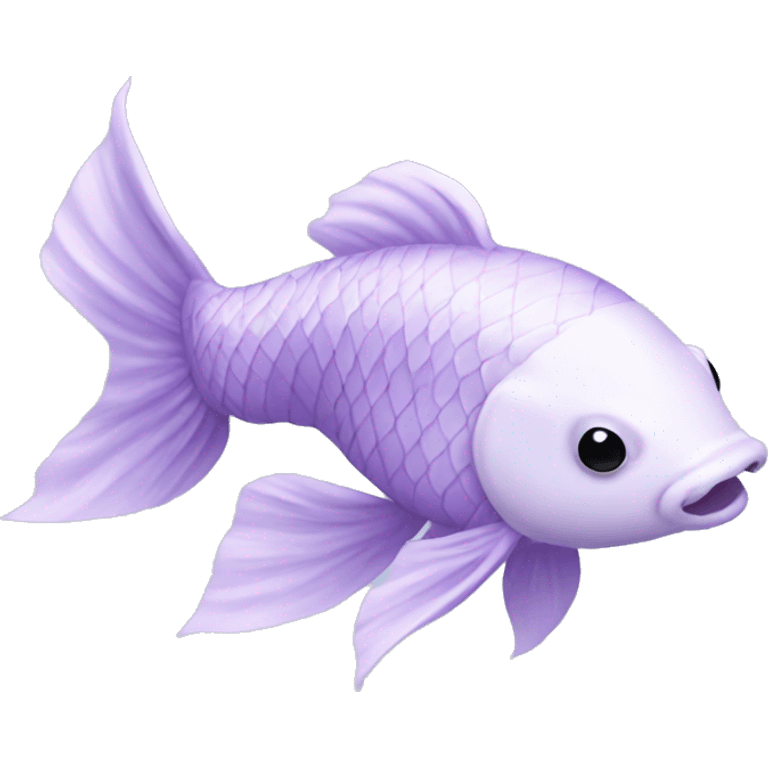 Pastel purple koi emoji