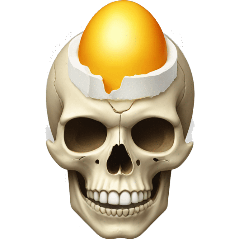 skull with egg on head emoji