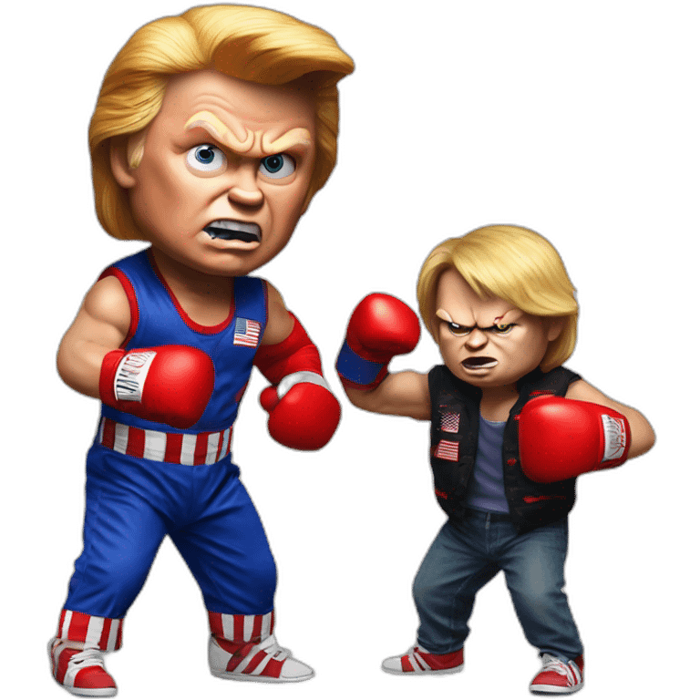 Chucky boxing trump emoji