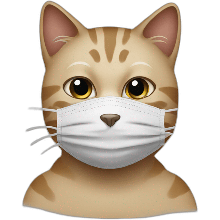 cat wearing a face mask emoji