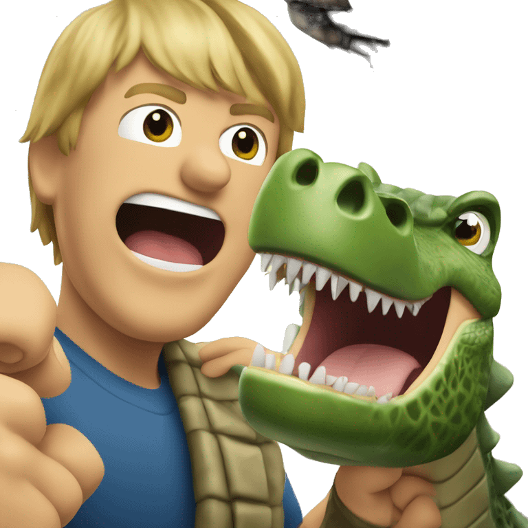 exited Steve Irwin boxing a crocodile emoji