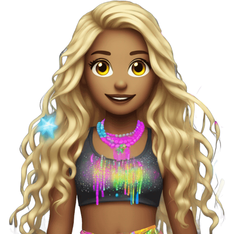 blonde rave girl emoji