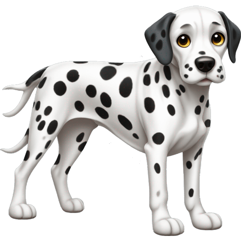 Dalmatian dog full body emoji