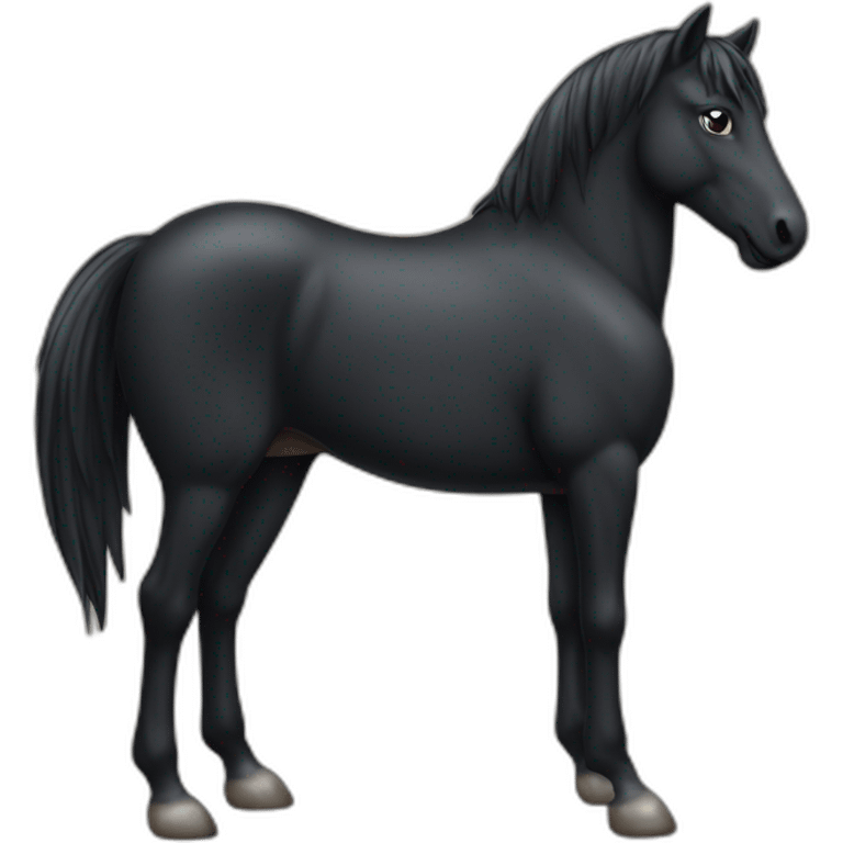 Ein schwarzes Pferd emoji