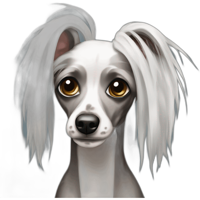 Chinese Crested homeless  emoji