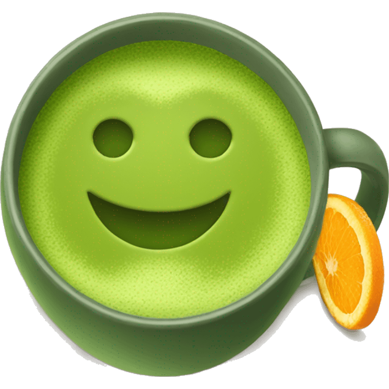 matcha with orange juice emoji