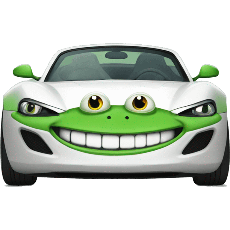 pepe the frog in a sports car emoji