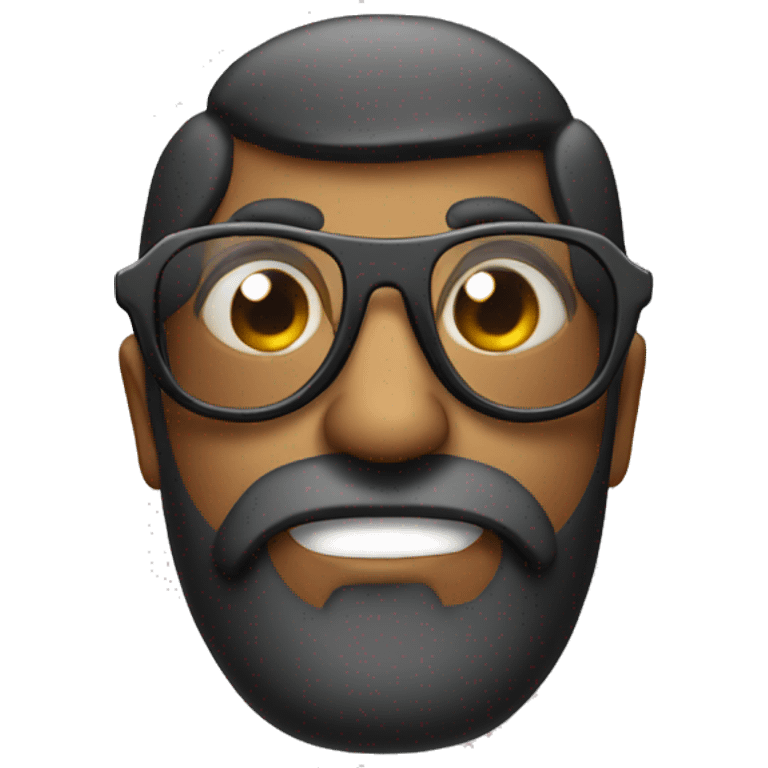 Rana con lentes emoji