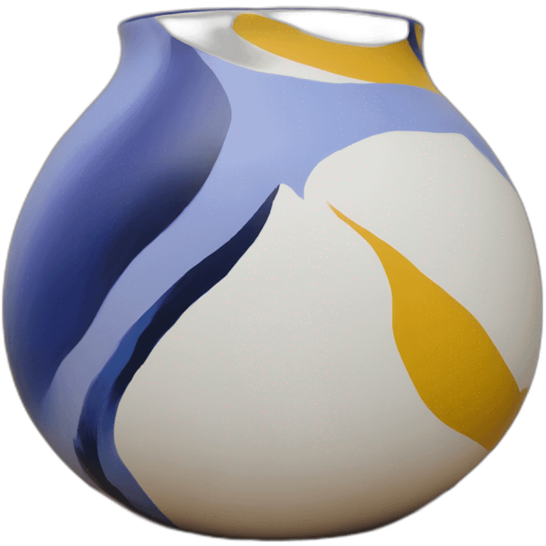 abstract painting on vase emoji