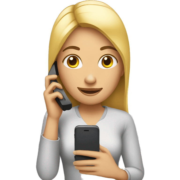 woman with phone emoji