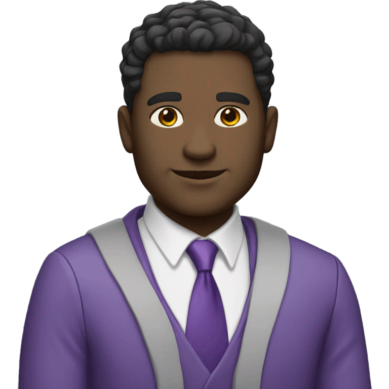 high school principal, male, white skin, dark hair, purple shi emoji