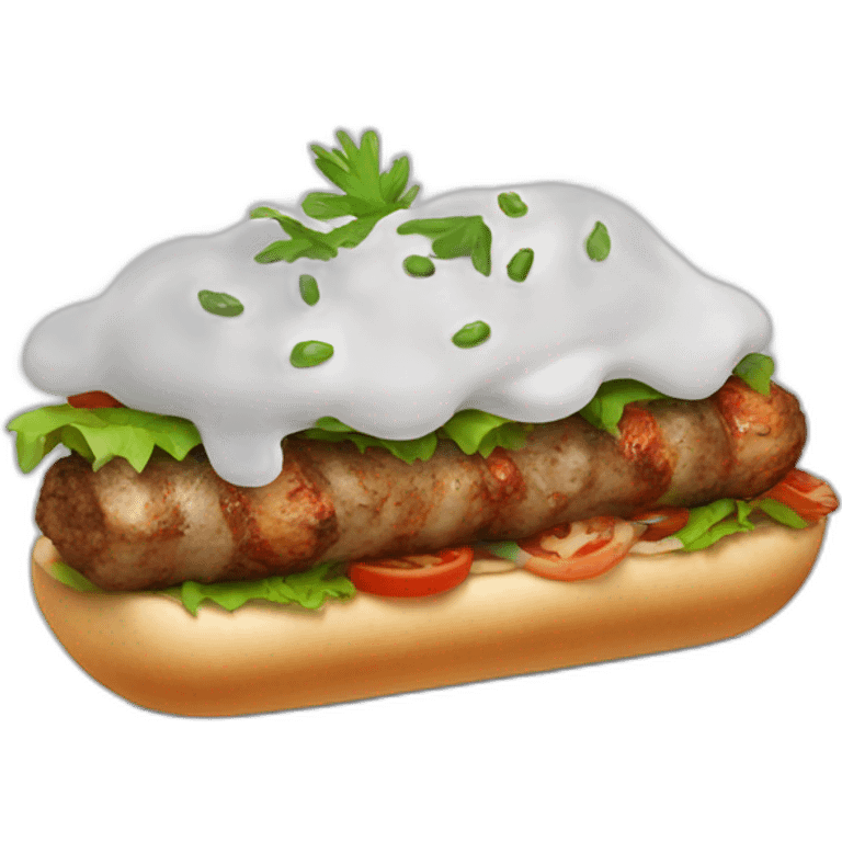 Kebab with ayran emoji