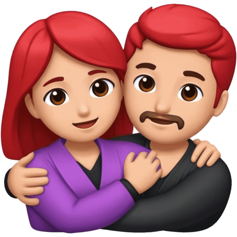 Abrazo hombre y mujer emoji