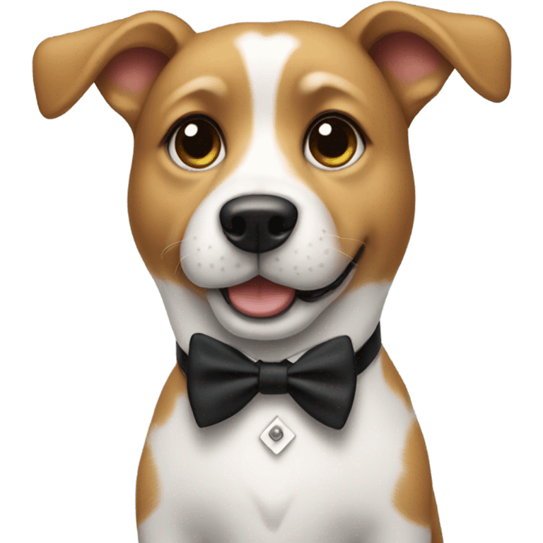 Dog wearing tuxedo emoji