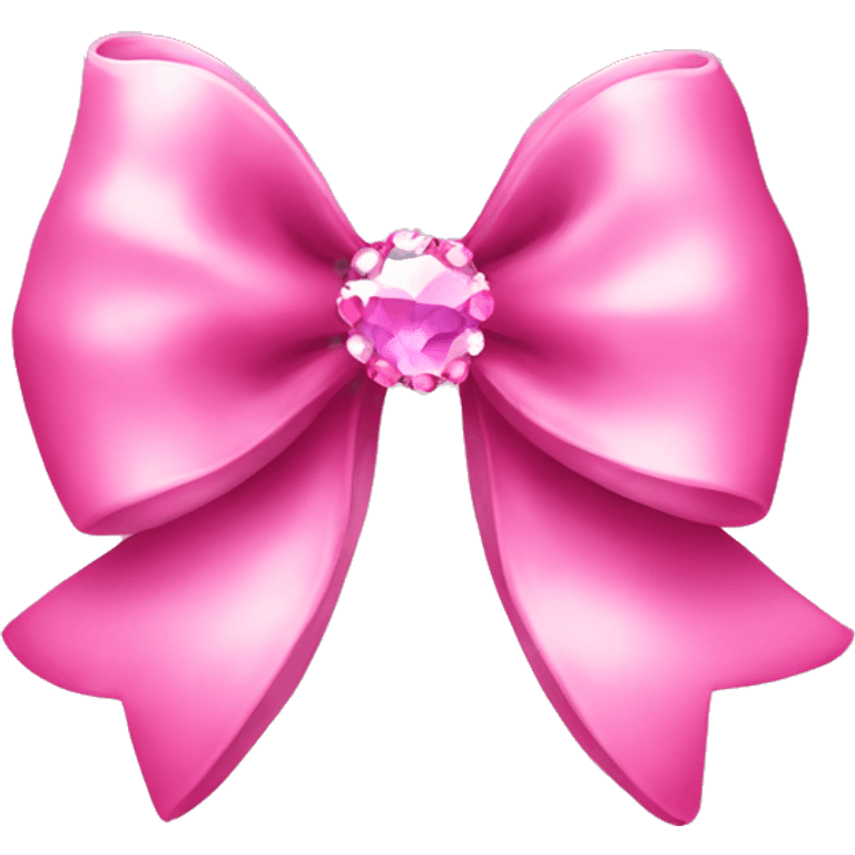 Pink bow with gems emoji