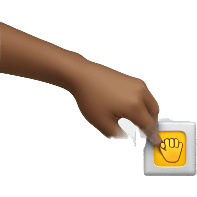 finger pushing a square button emoji