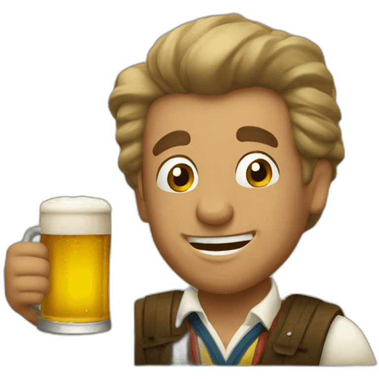 jabalí bebiendo cerveza emoji