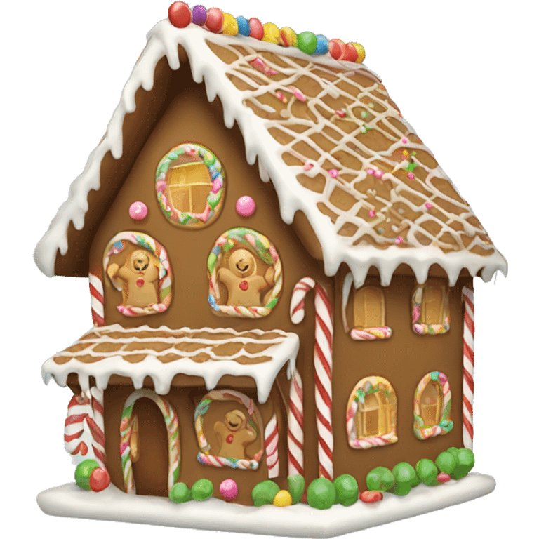 cute gingerbread house emoji