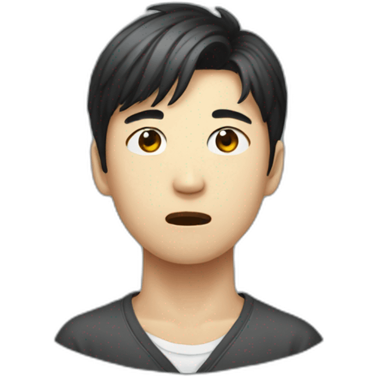 Young korean male psycho emoji