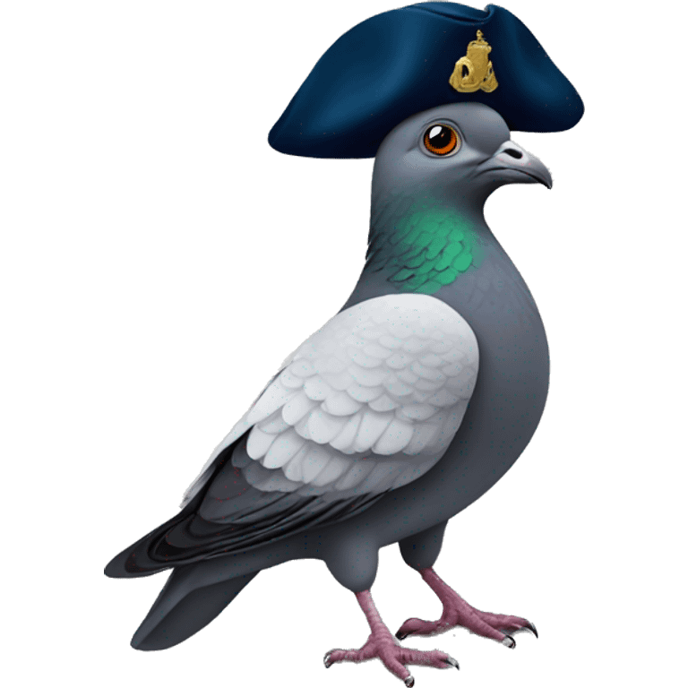 pigeon with a napoleon hat emoji