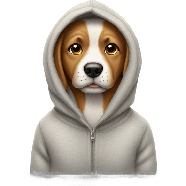 Dog wearing hoodie  emoji