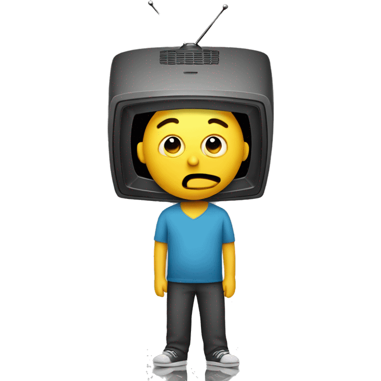 a man with a tv on his head emoji