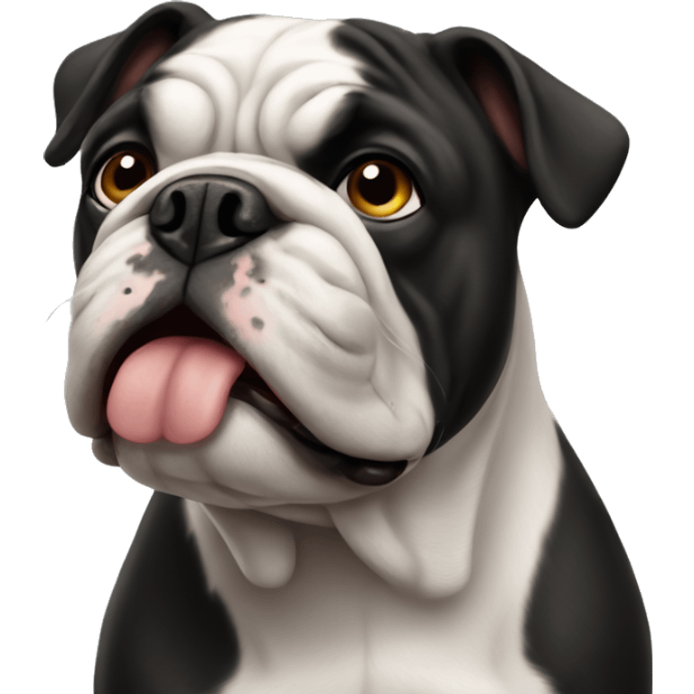 Black bulldog emoji