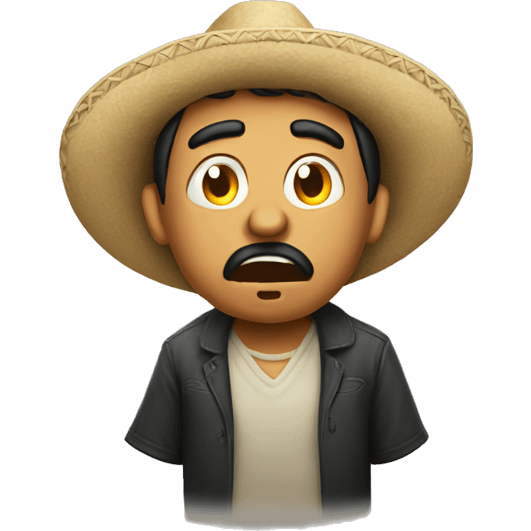 confused and angry mexican guy emoji