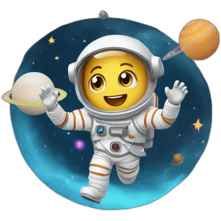 space-student-floating-in-space-with-galaxy emoji