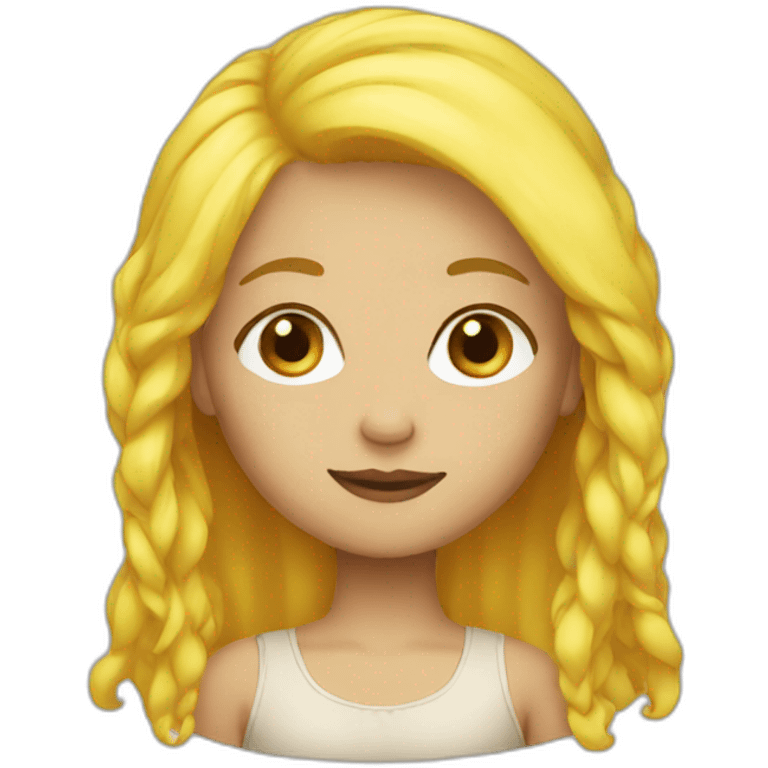 Yellow hair girl emoji