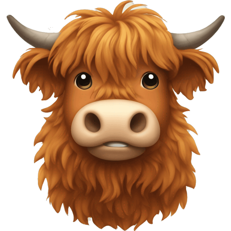 Cute highland cow emoji