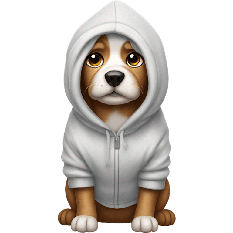 dog wearing a hoodie emoji