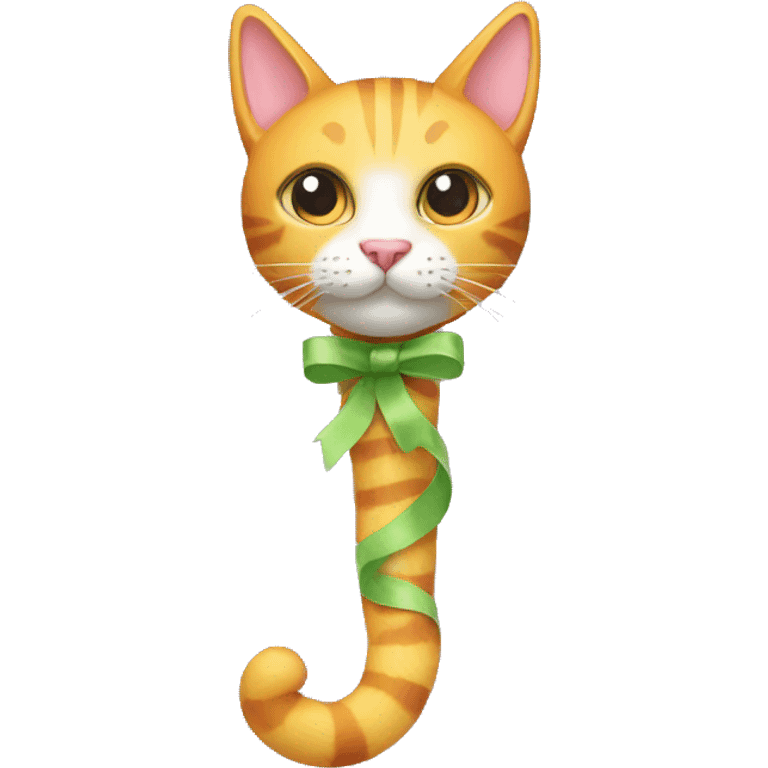 long ribbon cat toy emoji