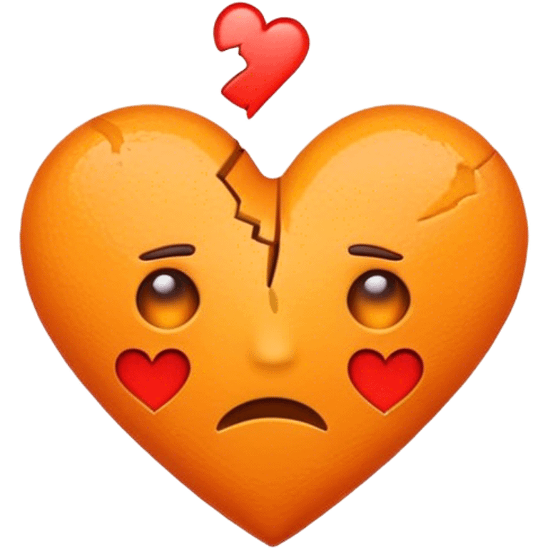 Make the regular red broken heart emoji Orange emoji