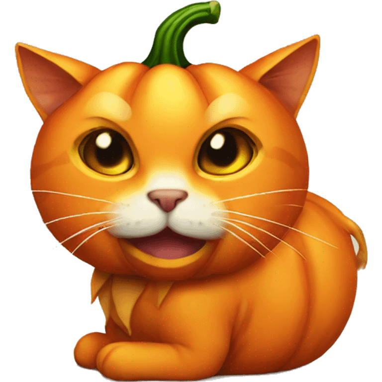 Pumpkin cat emoji