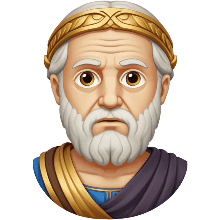 Cinematic Realistic portrait of Plato, depicted as a wise ancient philosopher with a contemplative gaze and detailed traditional Greek attire, rendered in soft, classical lighting that evokes antiquity emoji