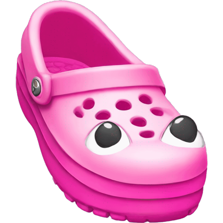 Cute pink crocs emoji