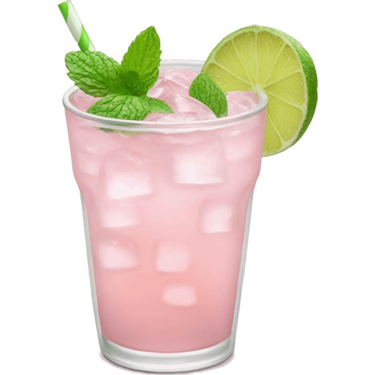 Light pink mojito emoji