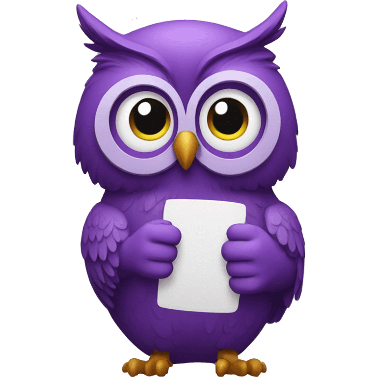 A purple owl with a thumb up. emoji