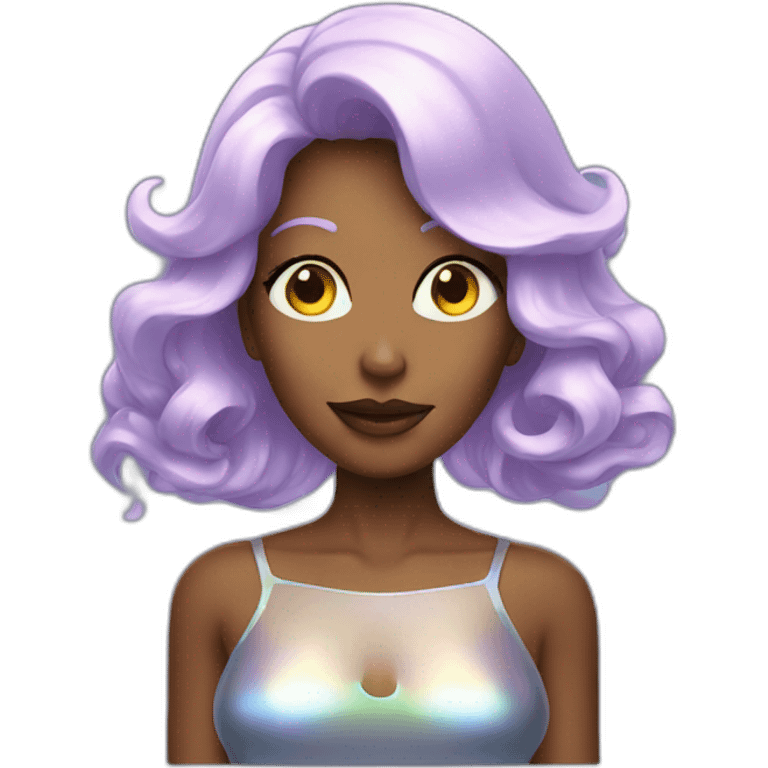 Holographic woman emoji