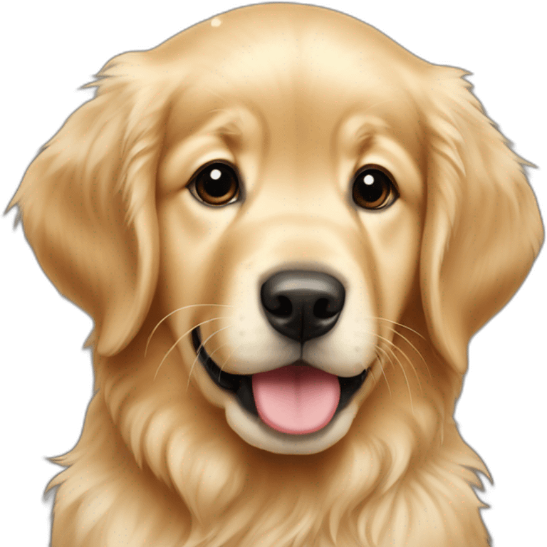 Christmas baby golden retriever  emoji