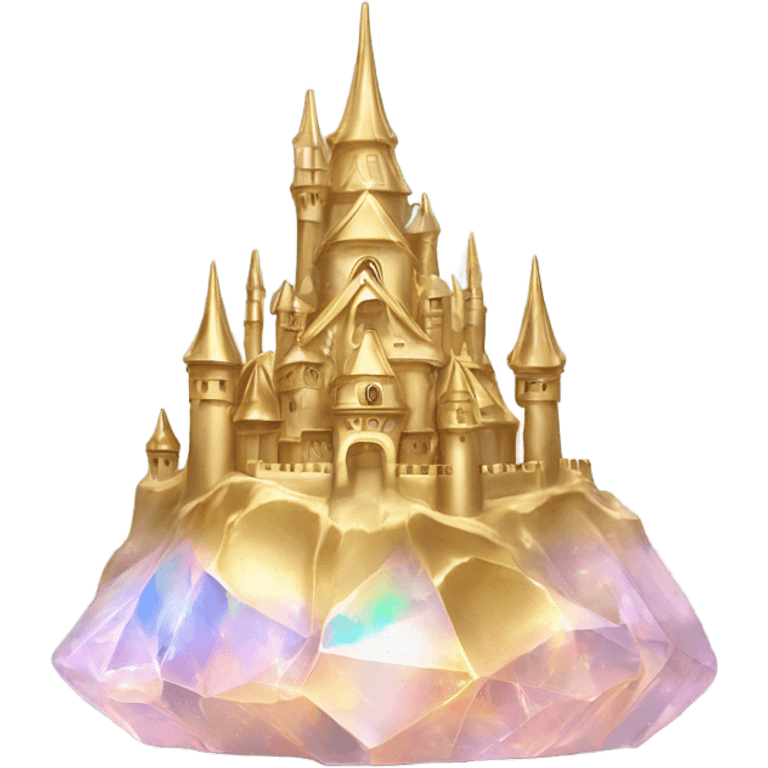 opal crystal gemstone castle gold emoji